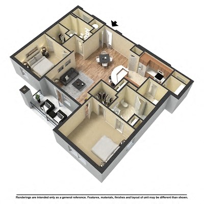 2 bed 2 bath at Arbours at Satsuma Apartments, Mobile, AL